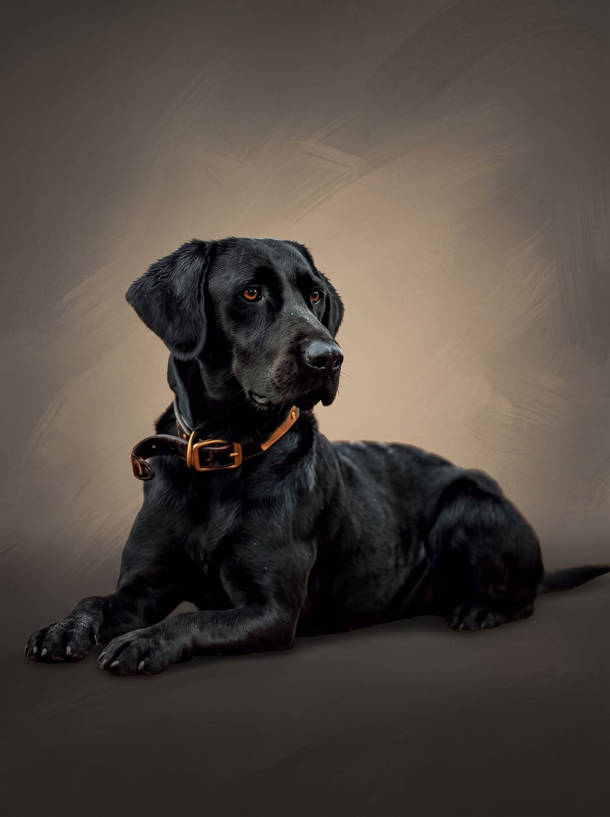 Editorial Gallery portrait of a black Labrador for The Gallery Pet Portrait by ANIMELIER